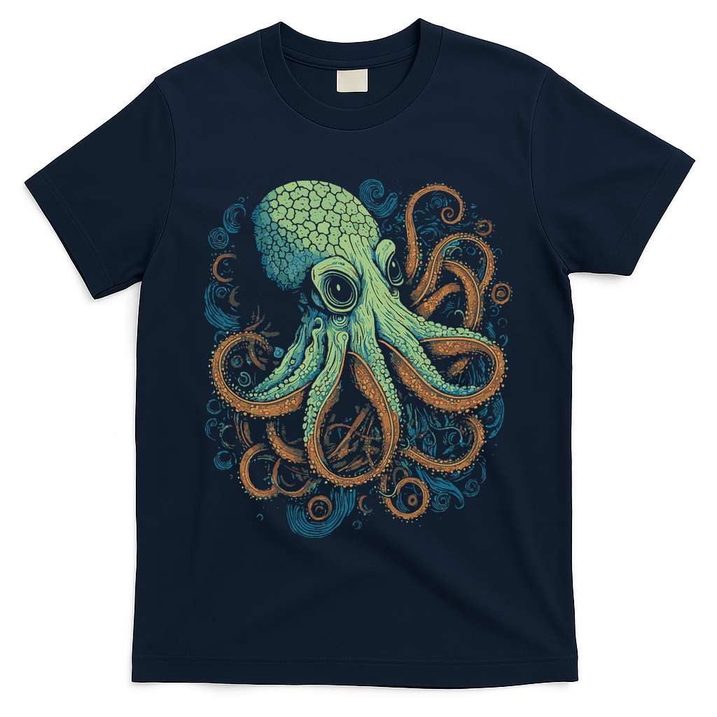 Beautiful Octopus Ocean Animal Lover Artistic Graphic T-Shirt
