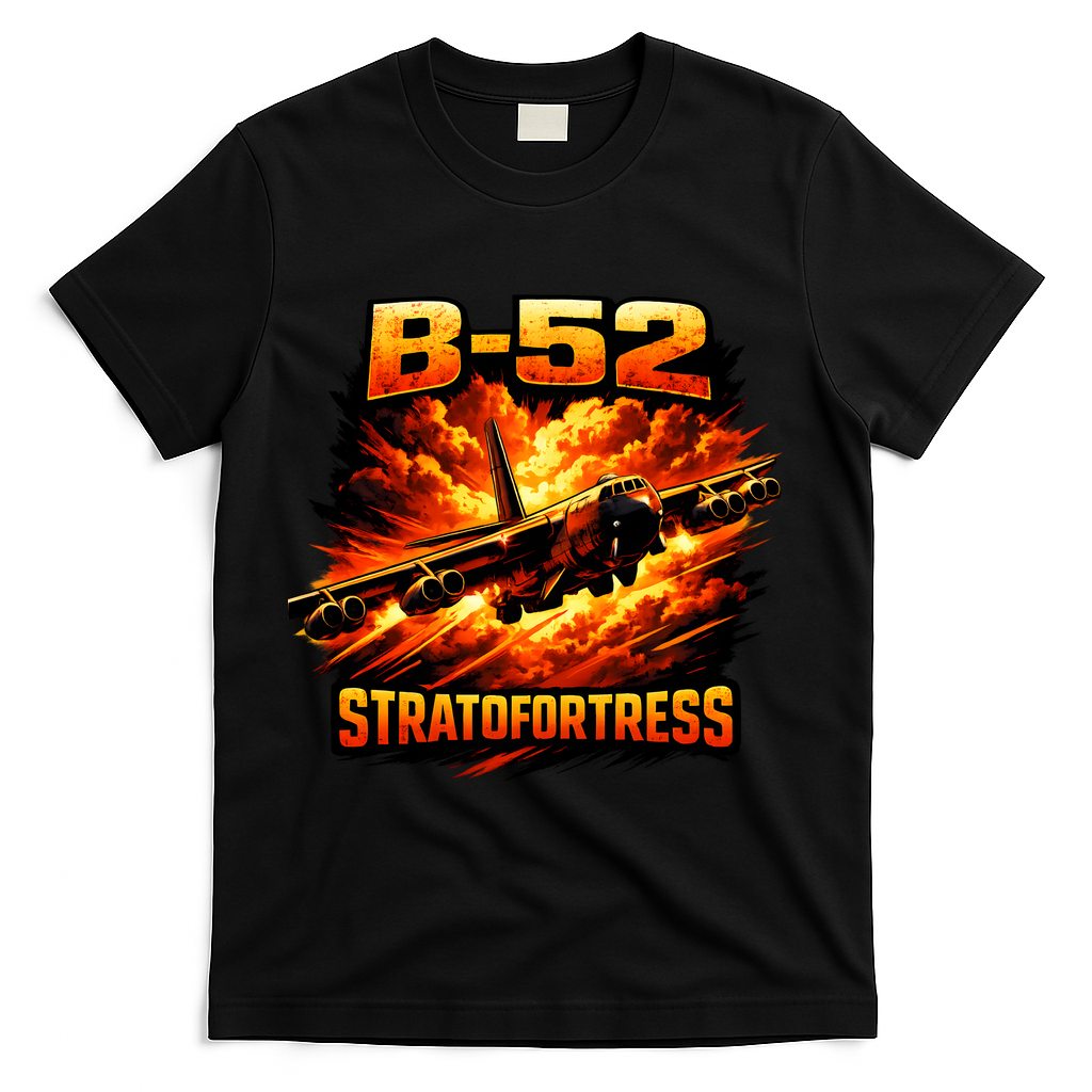 B-52 Stratofortress Bomber T-Shirt - Black