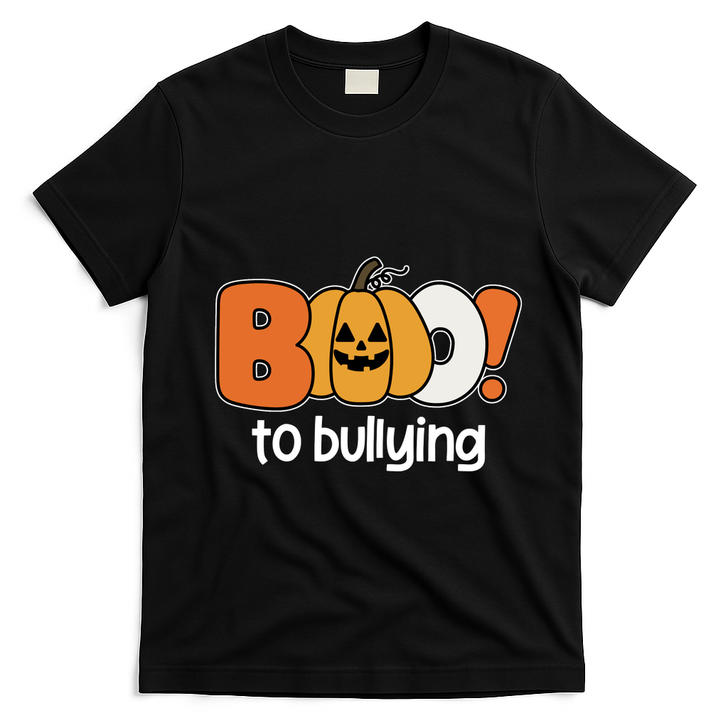 Boo To Bullying Anti Bullying Halloween T-Shirt - Black