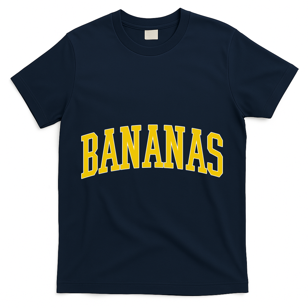 BANANAS Throwback Design Classic Logo T-Shirt - Navy