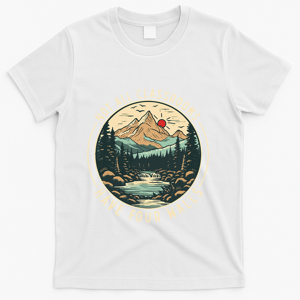 Back To School Not All Classrooms Have Four Walls Camping T-Shirt - White