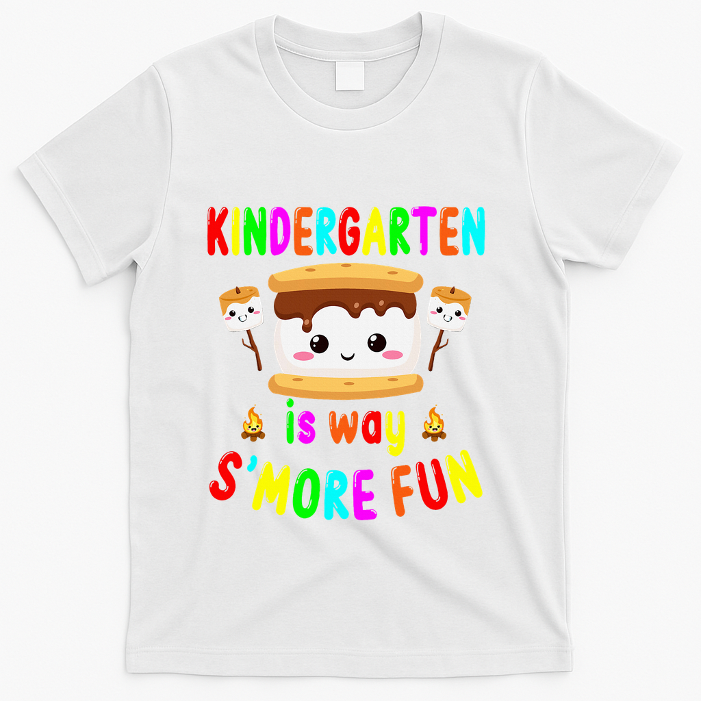 Back To School Kindergarten Is Way SMore Fun Teachers T-Shirt - White