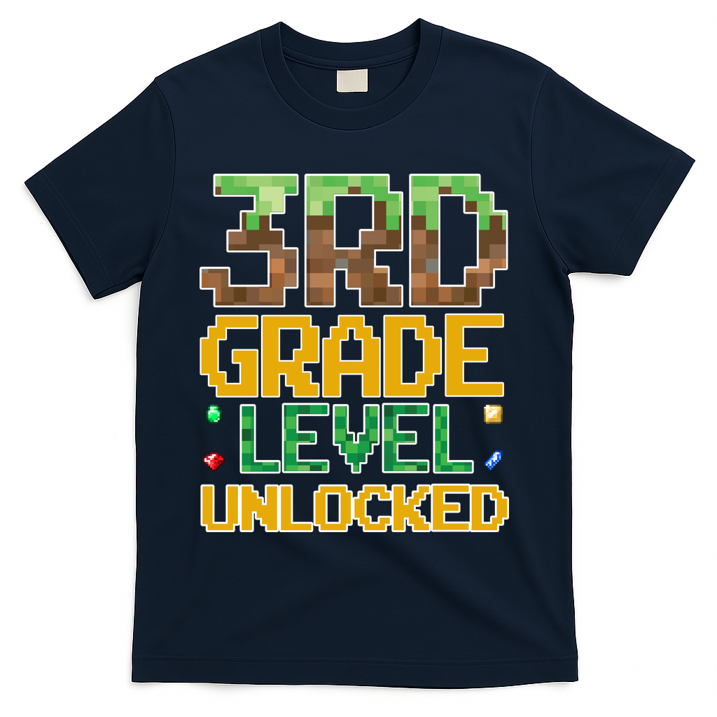 Back To School 3rd Grade Gamer Gaming T-Shirt - Navy