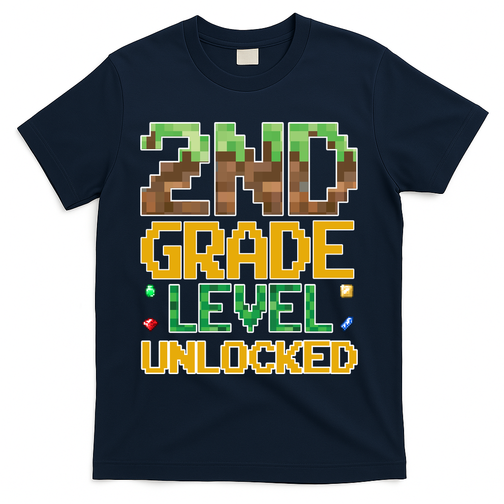 Back To School 2nd Grade Gamer T-Shirt - Navy
