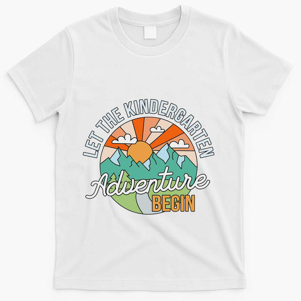 Back To School Let The Kindergarten Adventure Begin T-Shirt - White