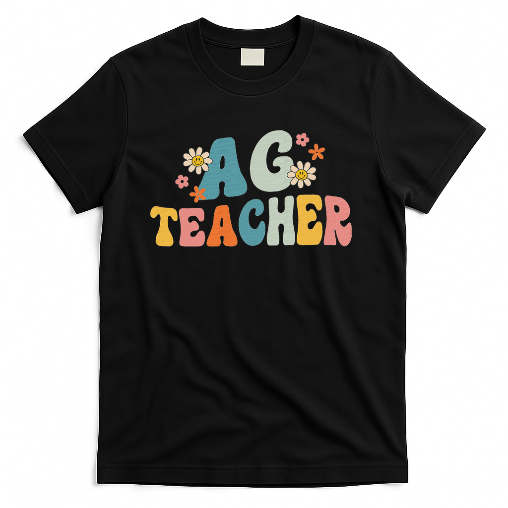 Back To School Agriculture Teachers Squad Ag Teacher T-Shirt - Black