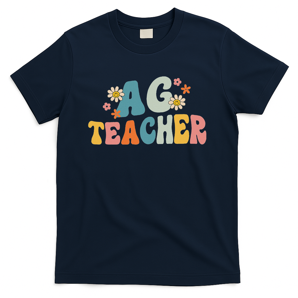 Back To School Agriculture Teachers Squad Ag Teacher T-Shirt - Navy