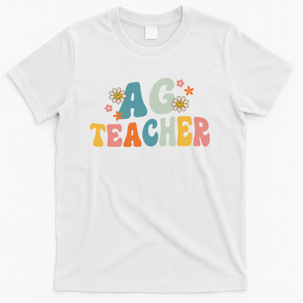 Back To School Agriculture Teachers Squad Ag Teacher T-Shirt - White