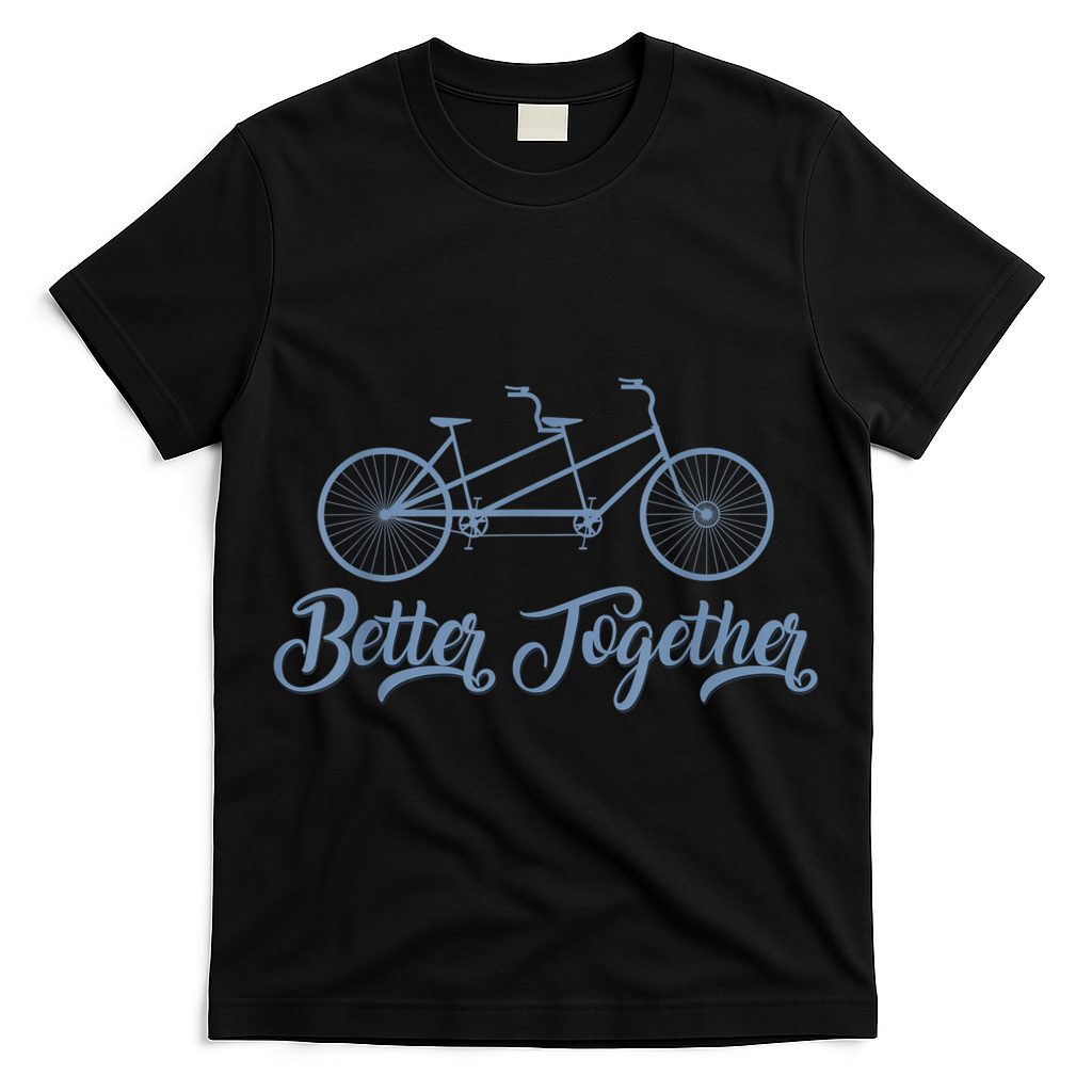 Better Together Tandem Bicycle Cyclist Bike Cycling T-Shirt