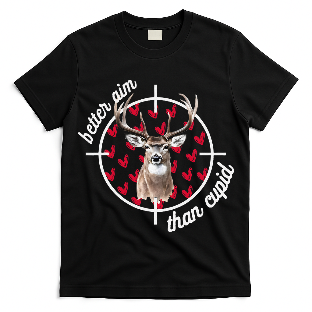 Boy Valentines Bucked Better Aim Than Cupid Deer Hunting T-Shirt