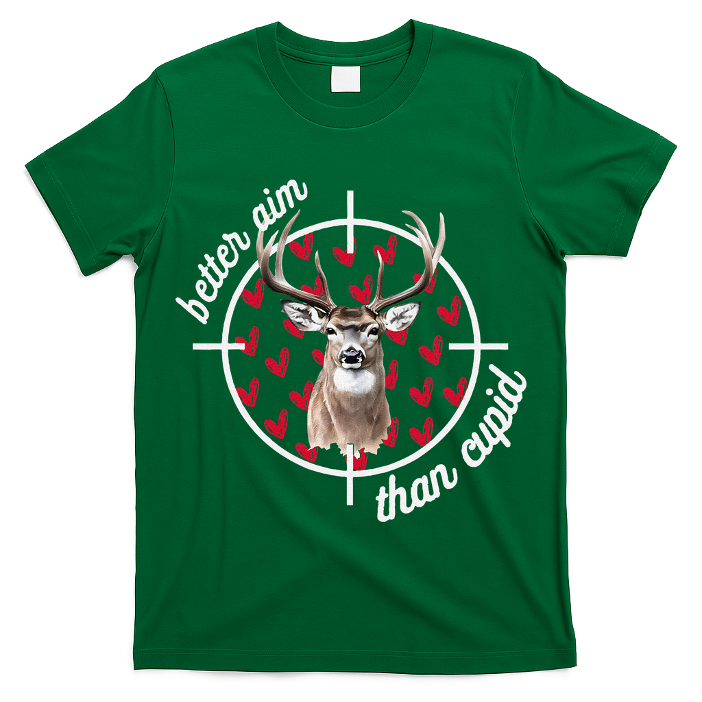 Boy Valentines Bucked Better Aim Than Cupid Deer Hunting T-Shirt