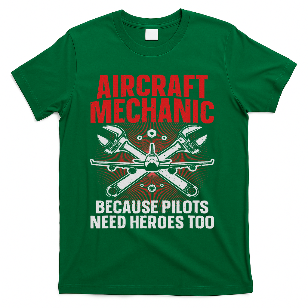 Cool Aircraft Mechanic Art For Women Aviation Mechanic T-Shirt - Green