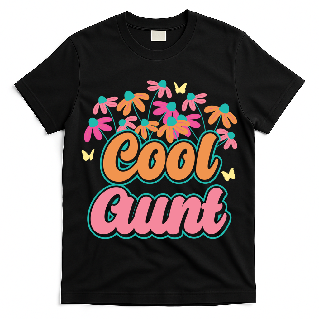 Cool Aunt Niece Nephew Auntie Nephews Gift T-Shirt