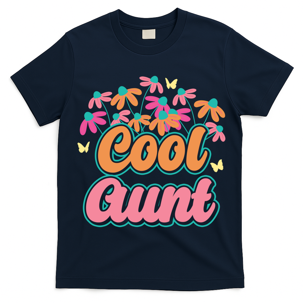 Cool Aunt Niece Nephew Auntie Nephews Gift T-Shirt