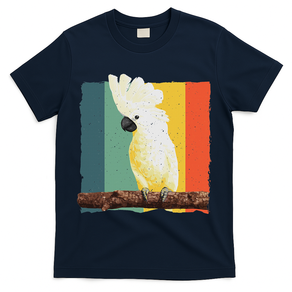 Cool Cockatoo Art For Women Parrot Lover Goffin Cockatoo T-Shirt - Navy