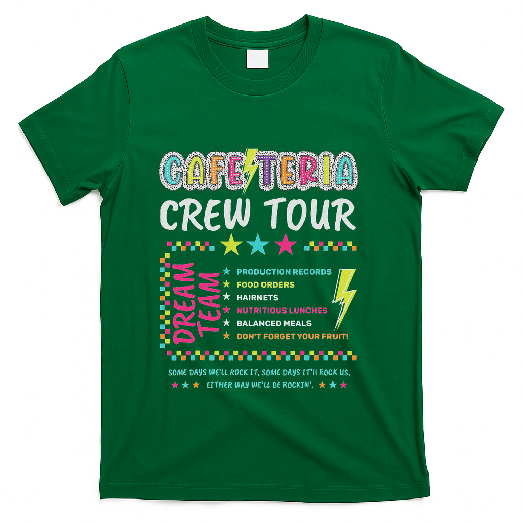 Cafeteria Crew Lunch Lady Dream Team Back To School T-Shirt - Green