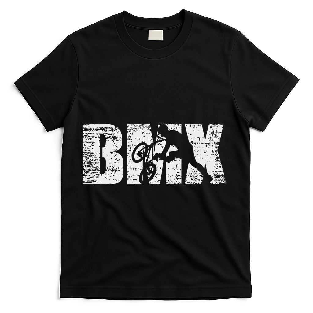 Cool Distressed Bmx For Bmx Riders T-Shirt - Black