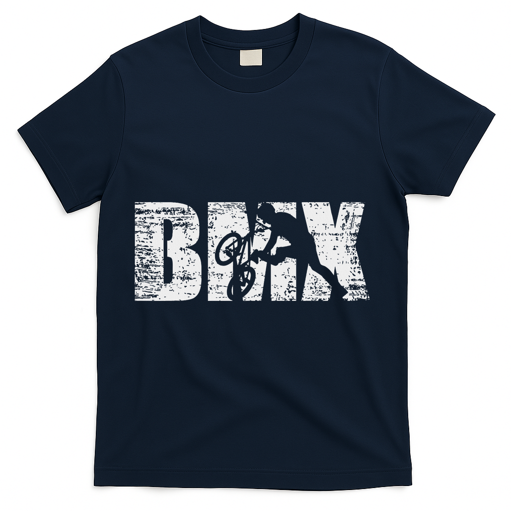 Cool Distressed Bmx For Bmx Riders T-Shirt - Navy