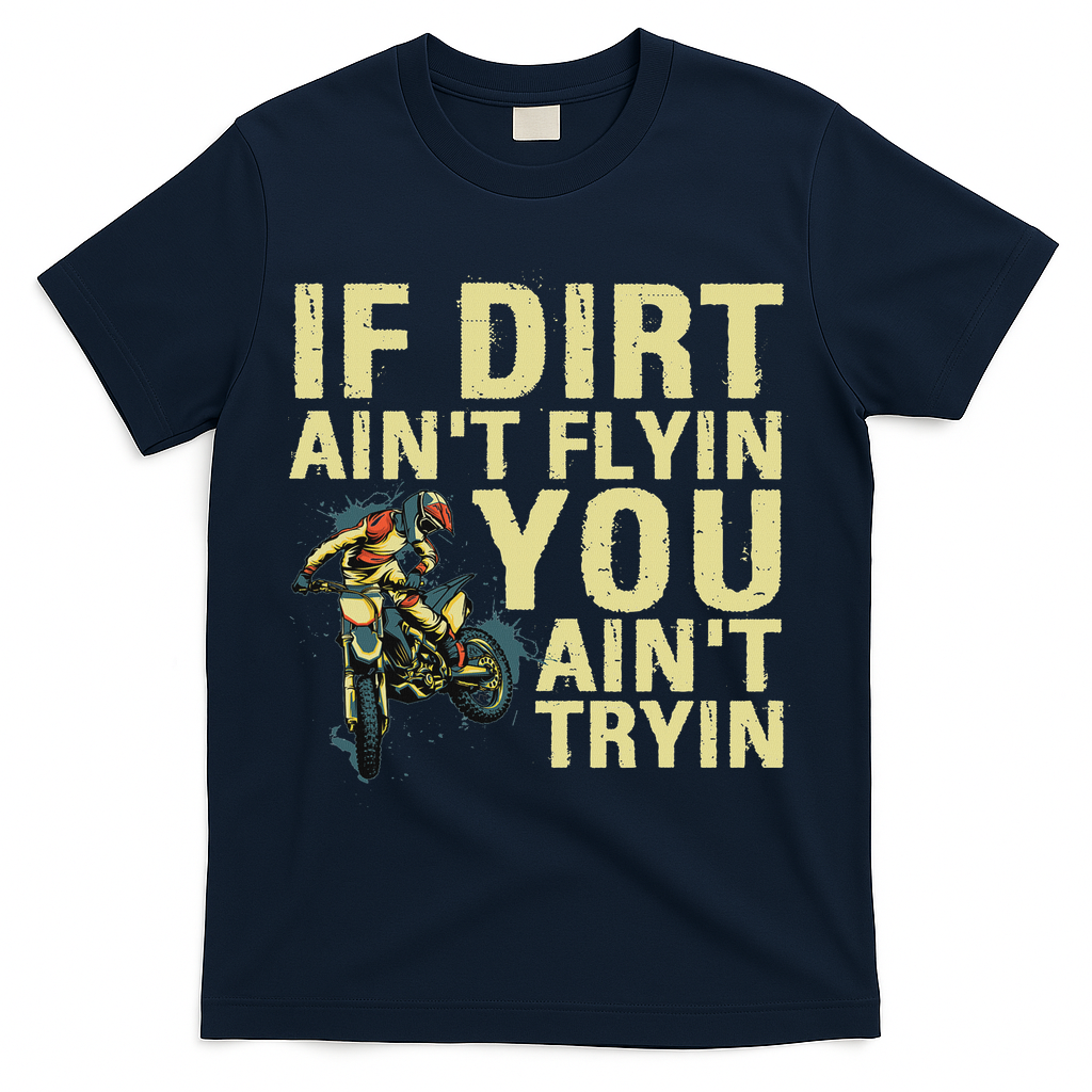 Cool Dirt Bike For Women Motocross Racing Enduro Biker T-Shirt - Navy