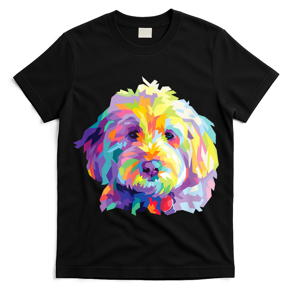 Colorful Dog Goldendoodle Gift Labradoodle Pet Bernedoodle T-Shirt