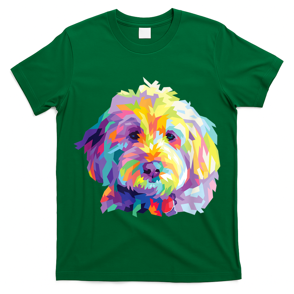 Colorful Dog Goldendoodle Gift Labradoodle Pet Bernedoodle T-Shirt