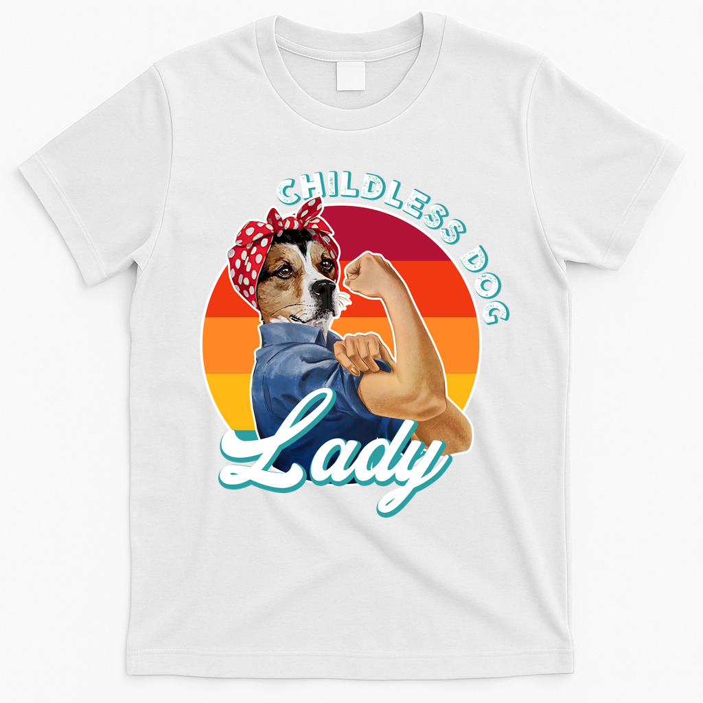 Childless Dog Lady Kamala Harris Funny T-Shirt - White