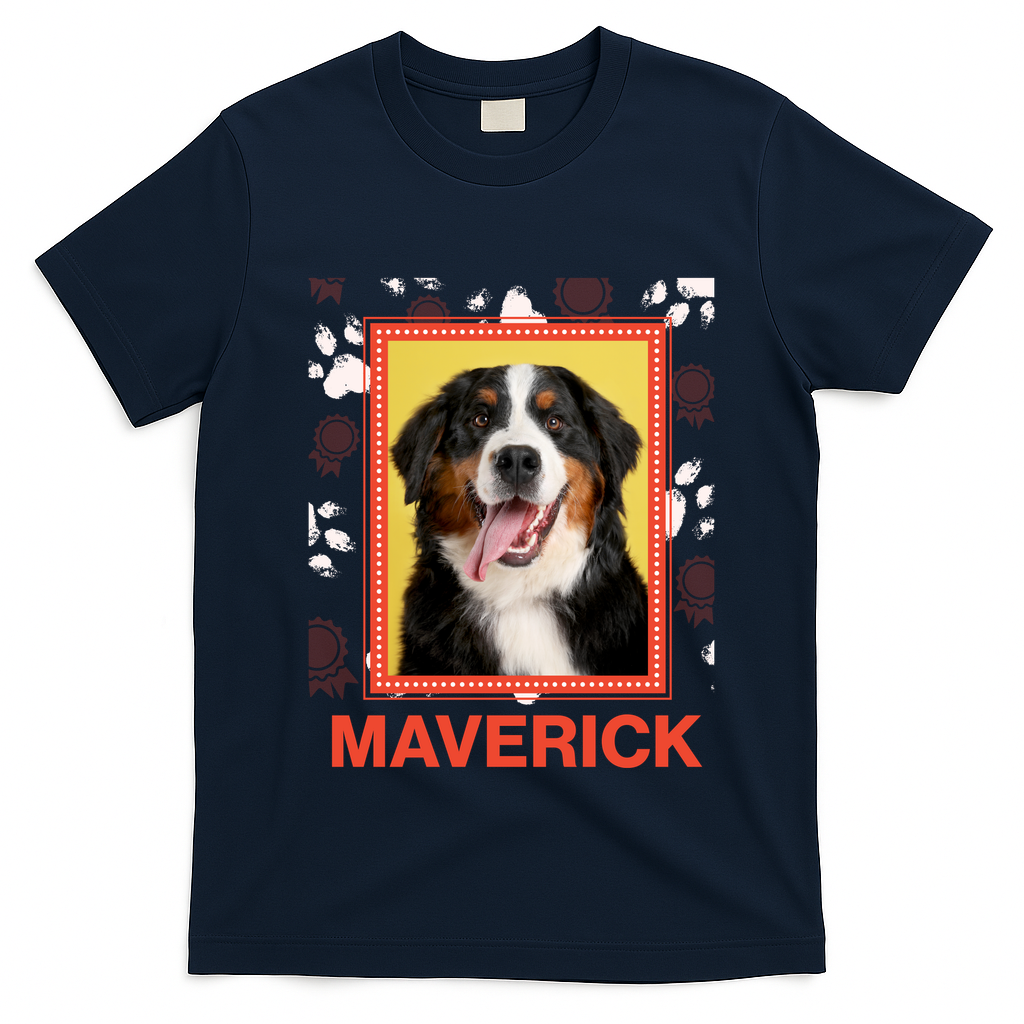 Custom Dog Pet Personalize Picture Photo Name T-Shirt