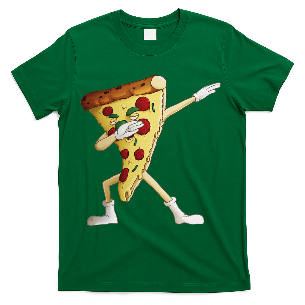 Cool Dabbing Pizza Funny Italian Pie Hip Hop Dancer Gift T-Shirt - Green