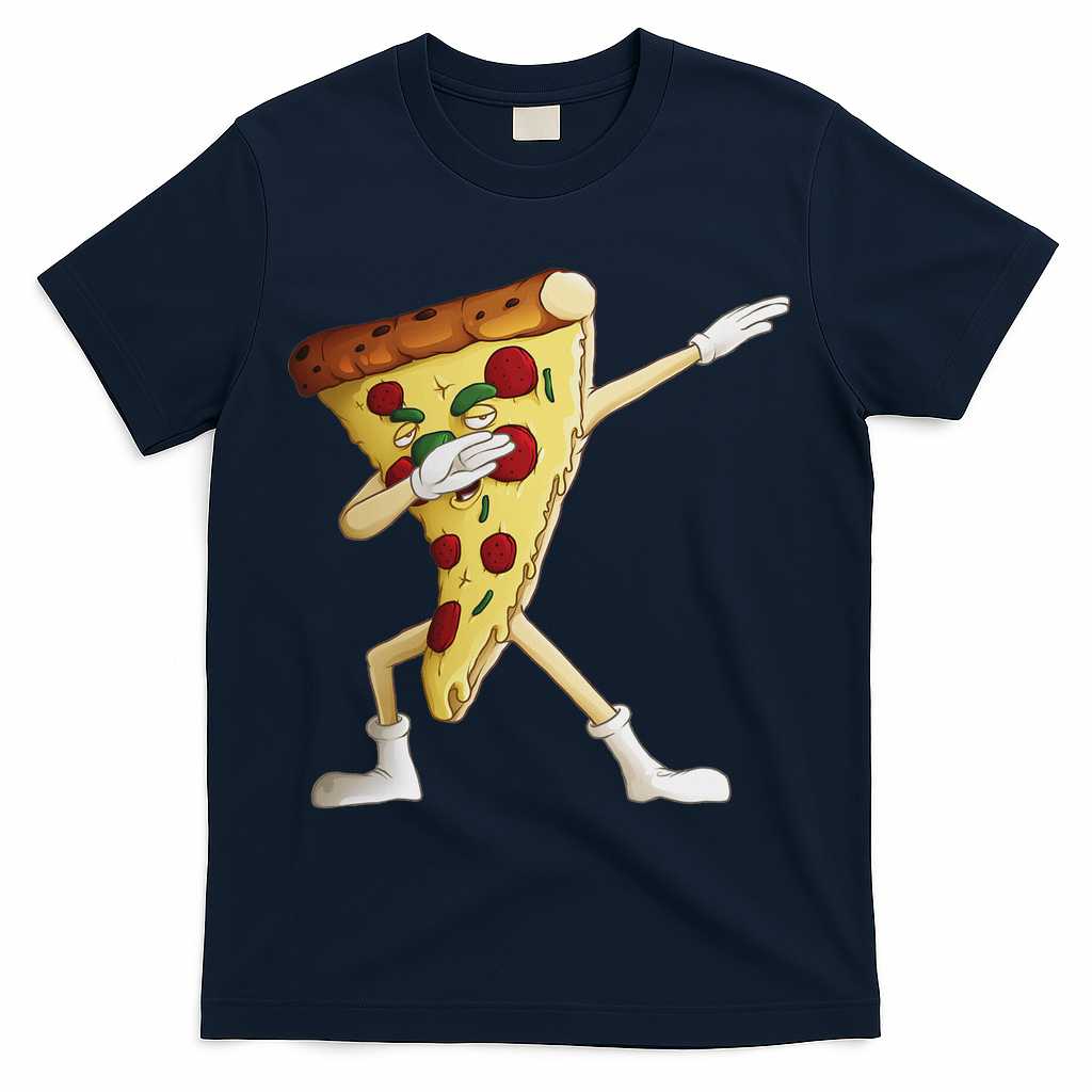 Cool Dabbing Pizza Funny Italian Pie Hip Hop Dancer Gift T-Shirt - Navy