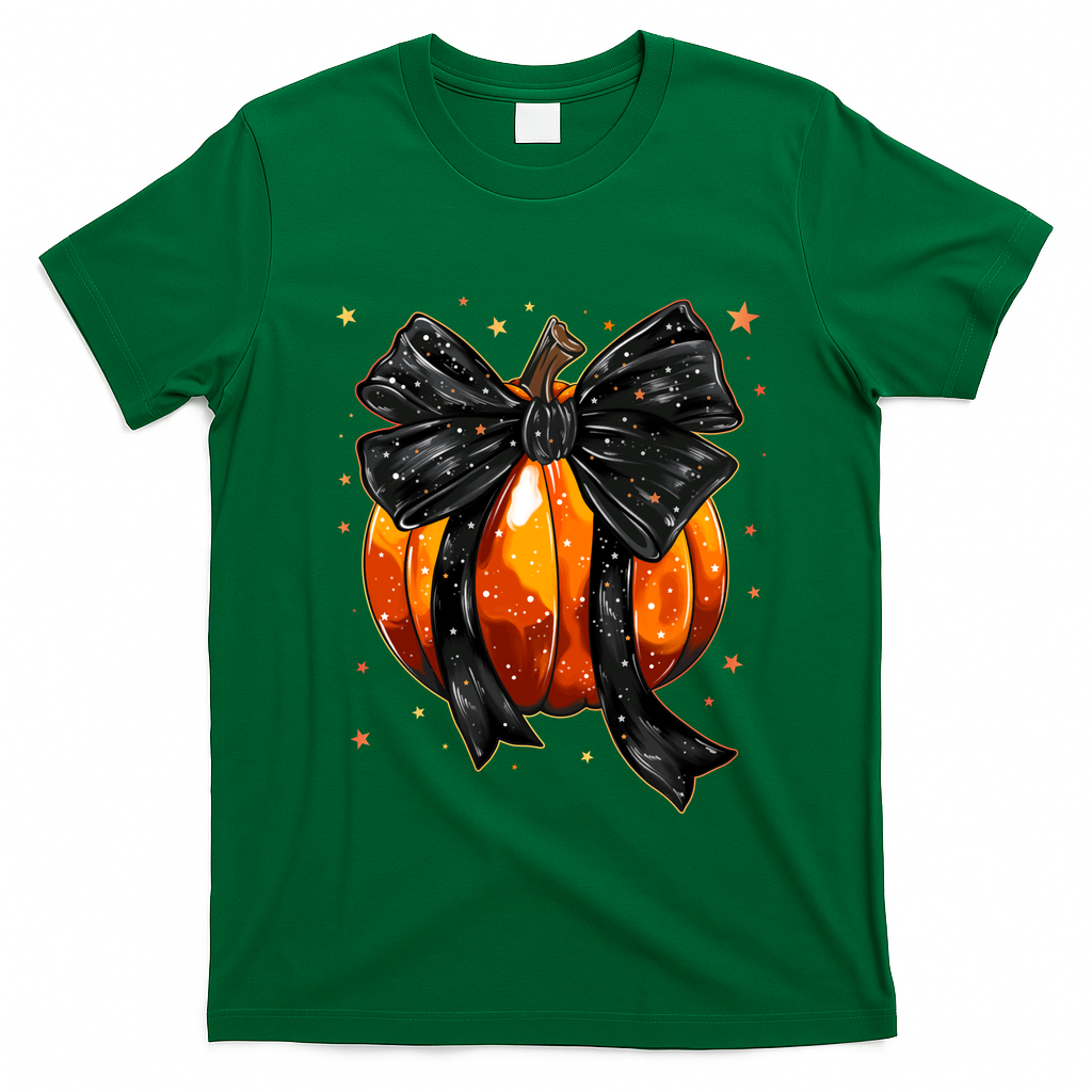 Cute Fall Autumn Halloween Pumpkin T-Shirt - Irish Green