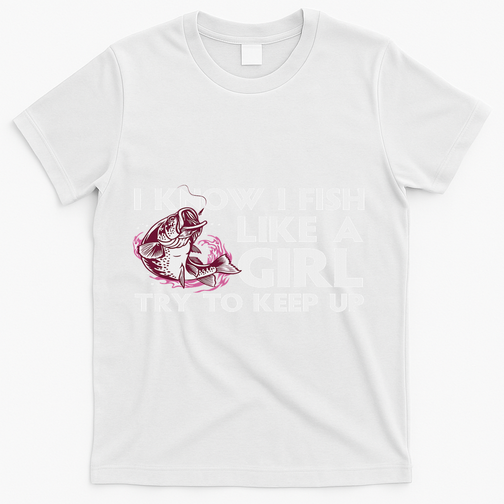 Cool Fishing For Women Trout Angler Bass Fish Hunting T-Shirt - White
