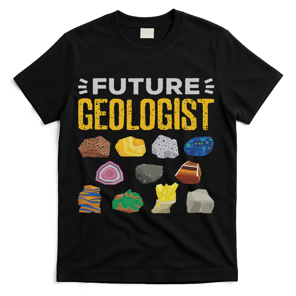 Cool Future Geologist Geology Student Earth Science T-Shirt - Black