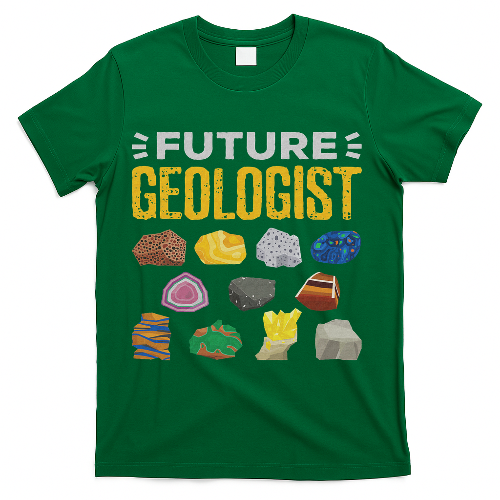 Cool Future Geologist Geology Student Earth Science T-Shirt - Green