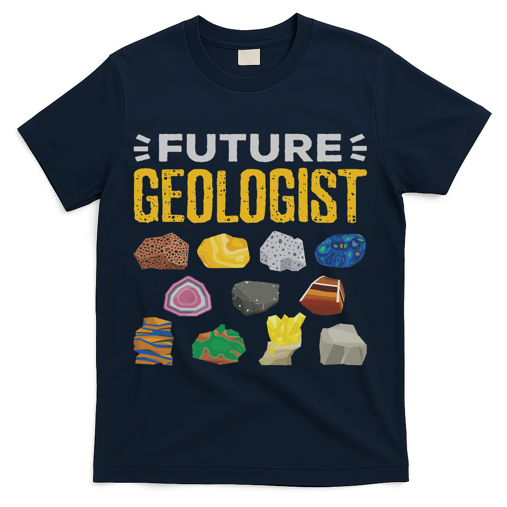 Cool Future Geologist Geology Student Earth Science T-Shirt - Navy