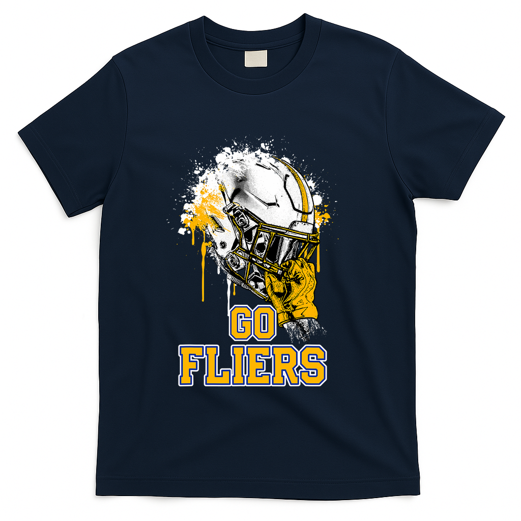Clyde Fliers Rising Helmet Go T-Shirt - Navy
