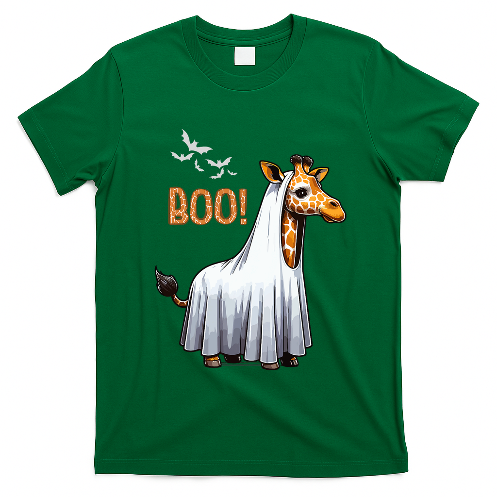 Cute Giraffe Boo Halloween Costume Zoo Lover T-Shirt - Irish Green