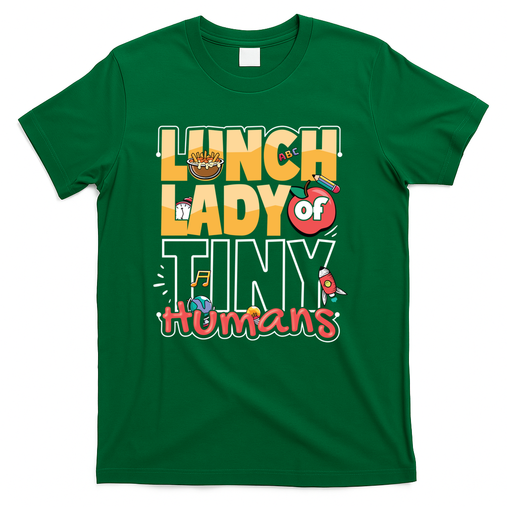 Cute gift Cafeteria Worker Appreciation Back To School Lunch Lady  T-Shirt - Green