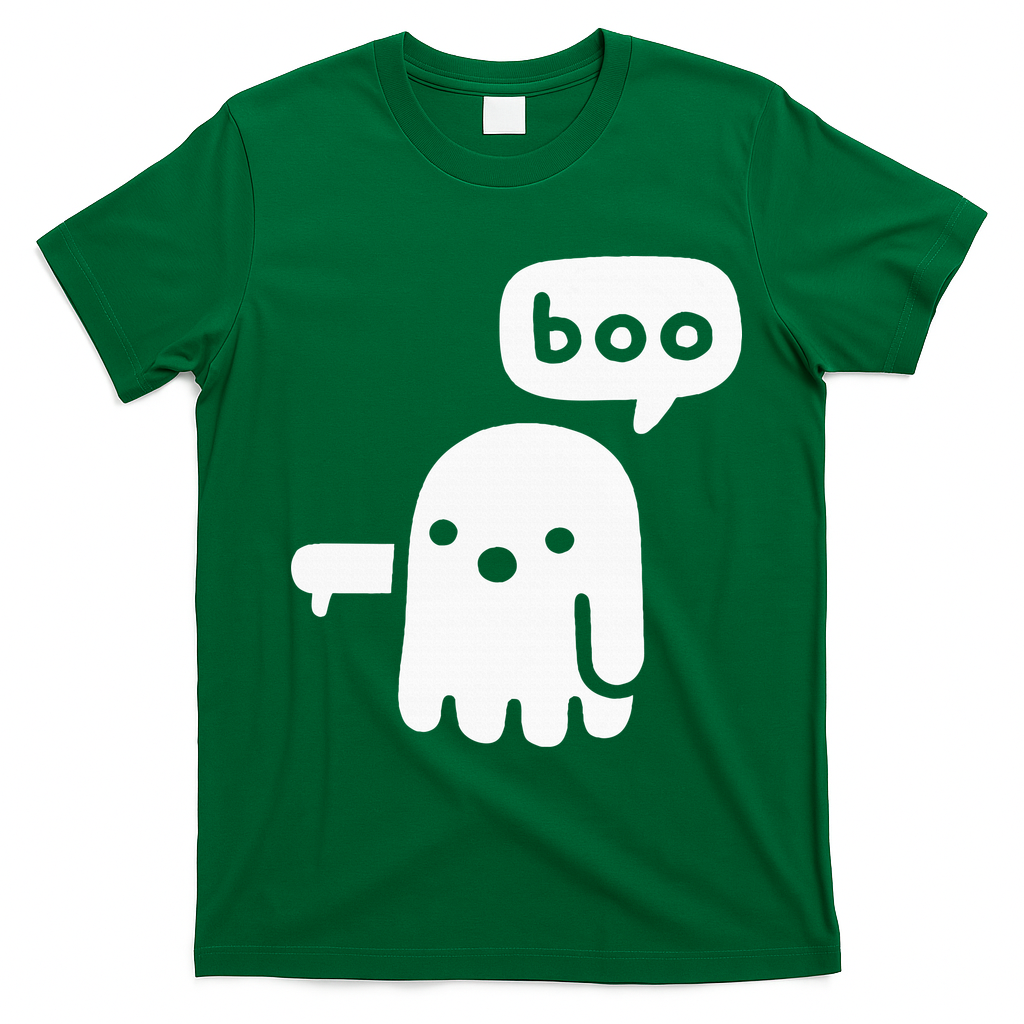Chunky Ghost Of Disapproval Boo Halloween T-Shirt - Irish Green
