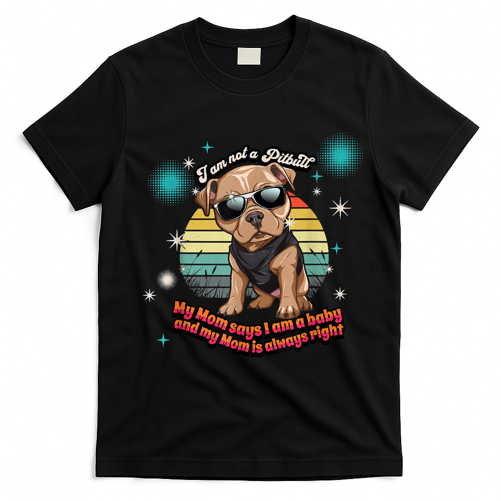 Cute I Am Not A Pitbull Funny Pitbull Dog Owners Gifts T-Shirt - Black
