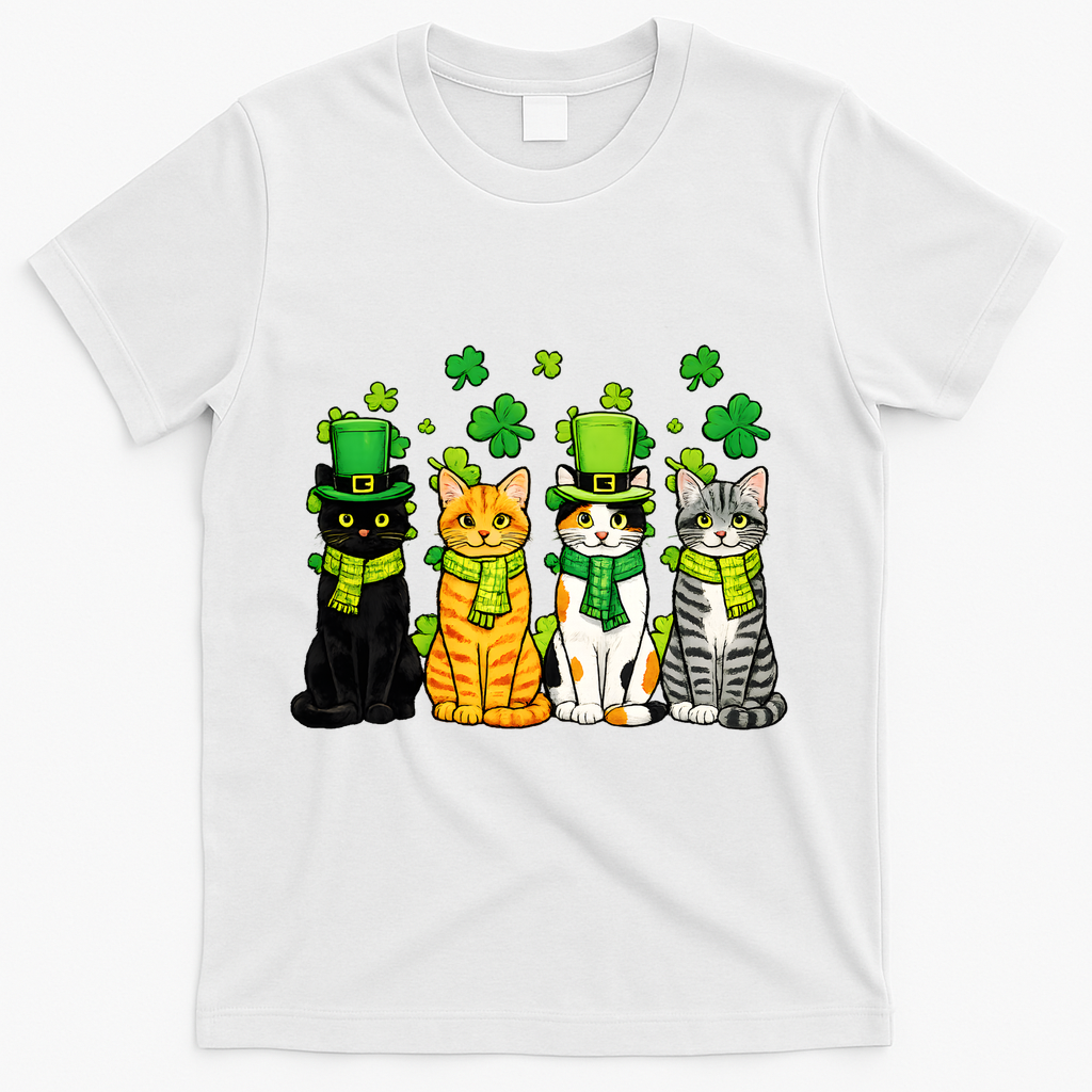 Cute Irish Cats & Kittens T-Shirt - White