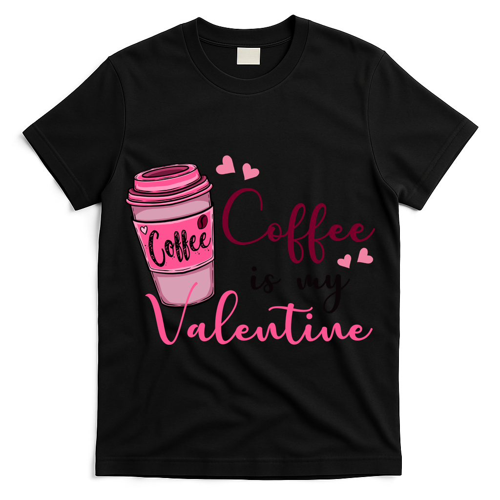Coffee Is My Valentine Cute Coffee Lover T-Shirt