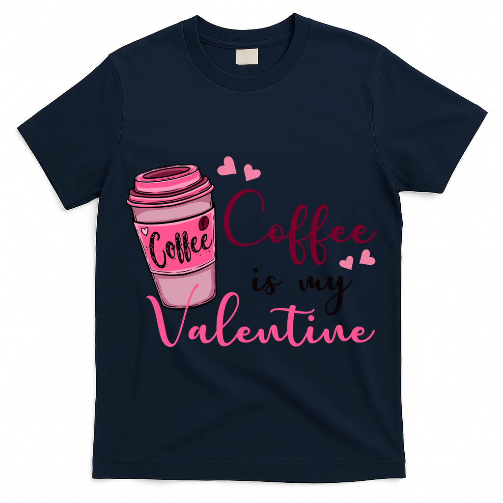 Coffee Is My Valentine Cute Coffee Lover T-Shirt
