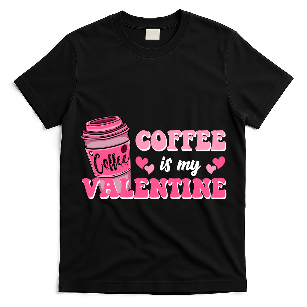 Coffee Is My Valentine Retro Cute T-Shirt