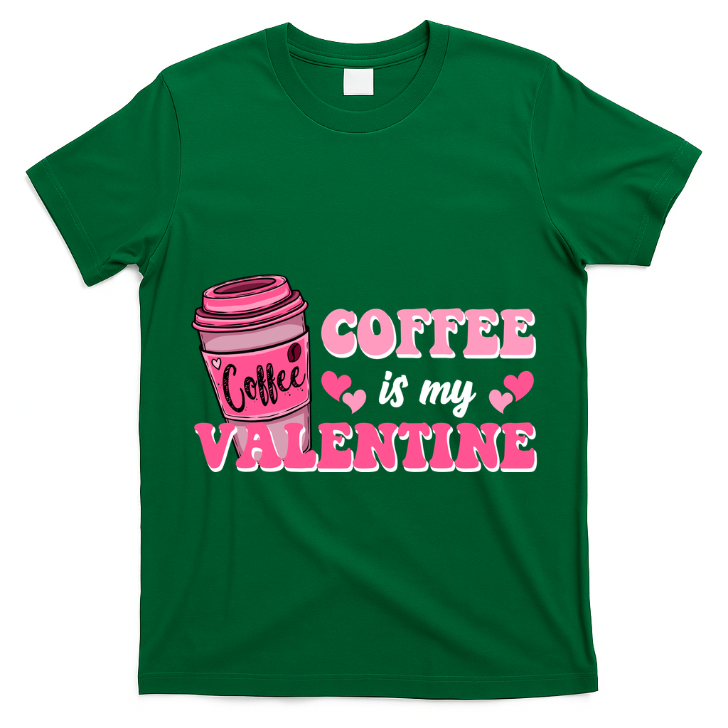 Coffee Is My Valentine Retro Cute T-Shirt