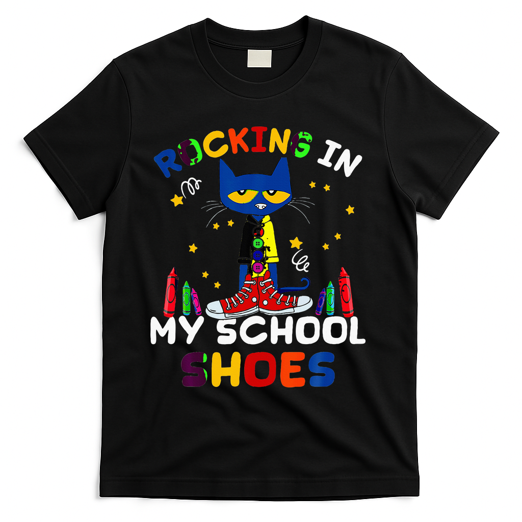 Catrocking I N My School Shoes T-Shirt - Black