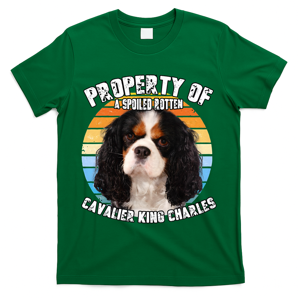 Cavalier King Charles Tri Owner Lover Retro Vintage Cute Dog T-Shirt