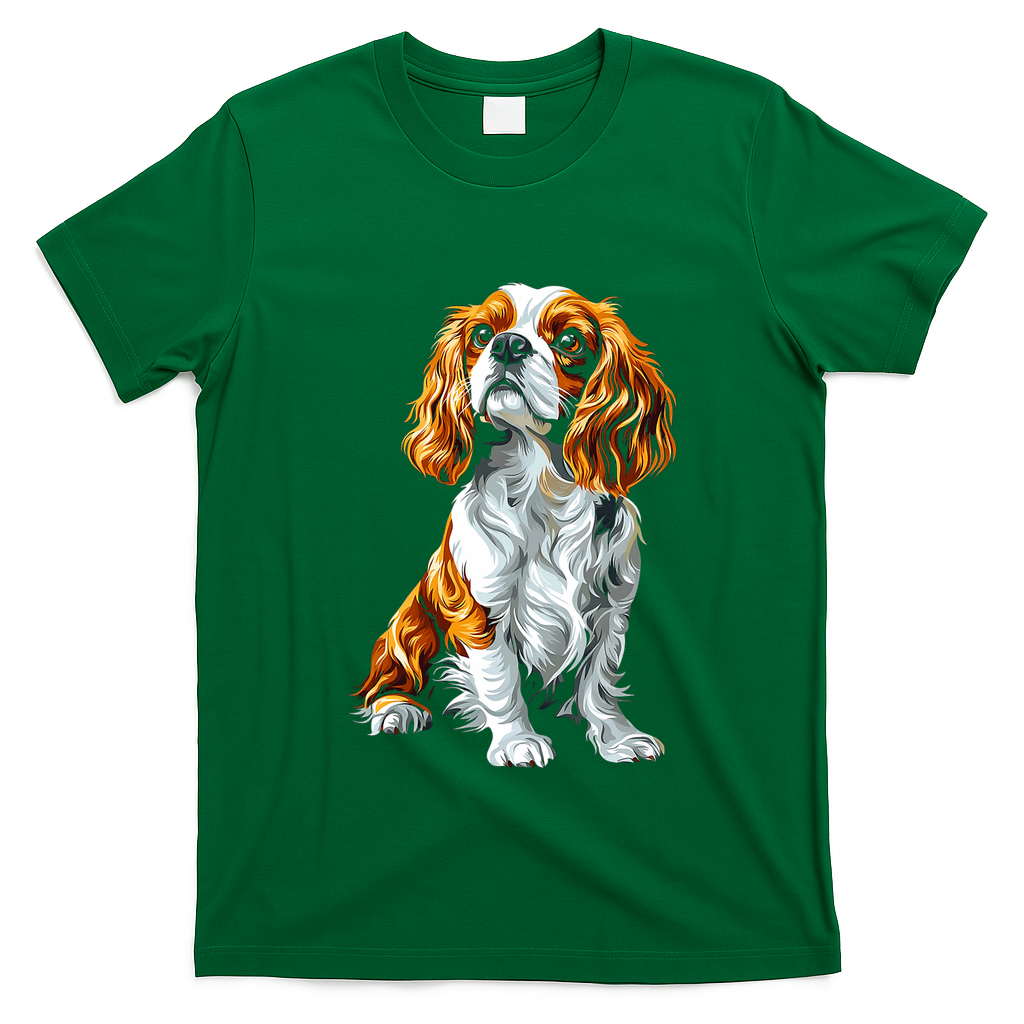 Cavalier King Charles Spaniel Dog Graphic Pet Artwork T-Shirt