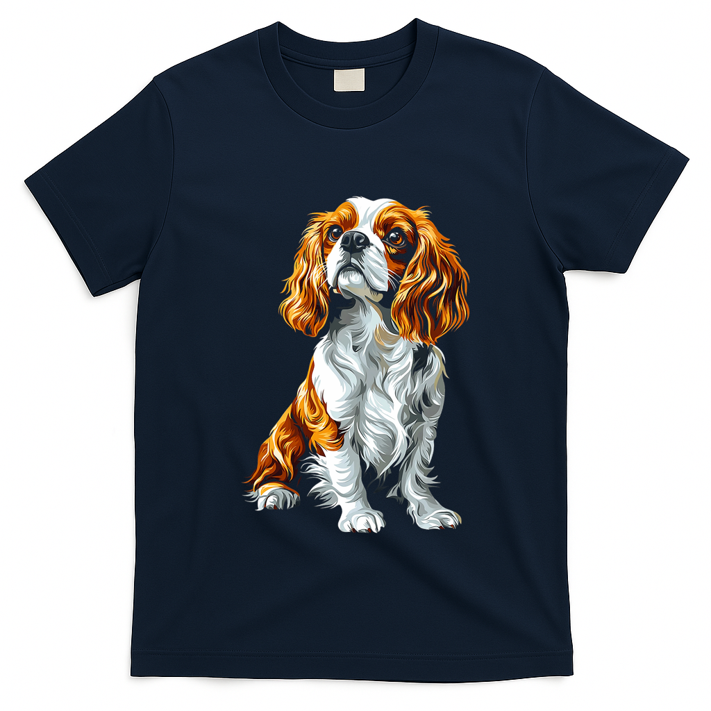 Cavalier King Charles Spaniel Dog Graphic Pet Artwork T-Shirt