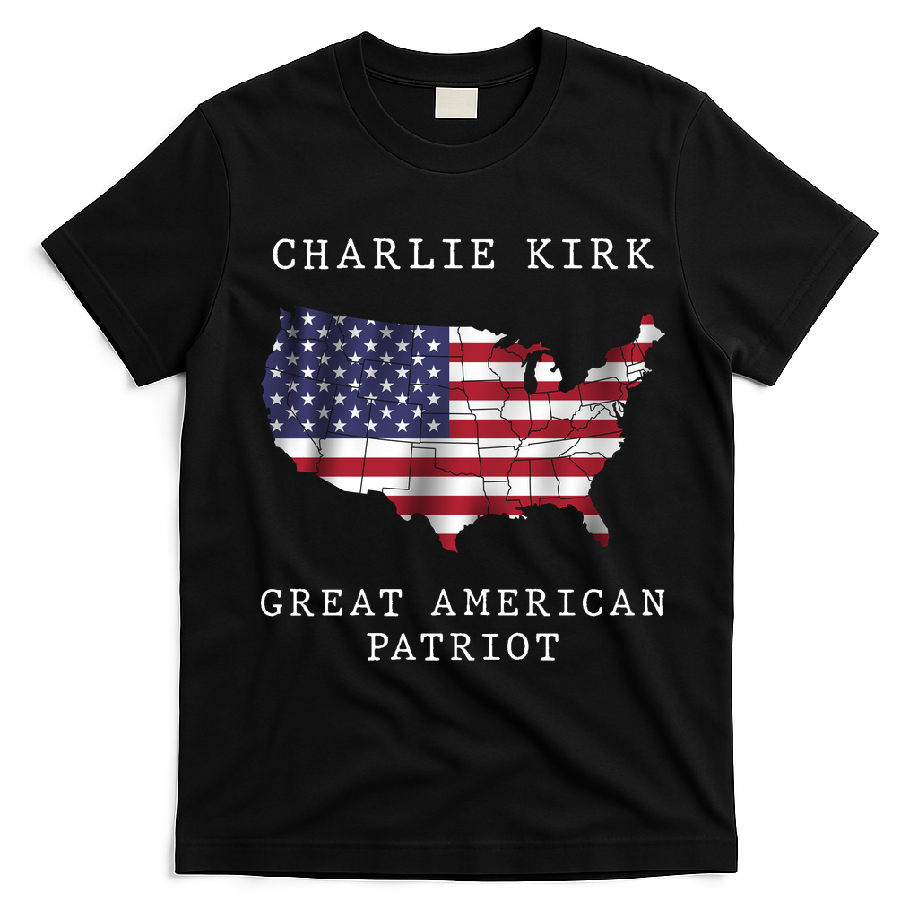 Charlie Kirk Great American Patriot T-Shirt - Black