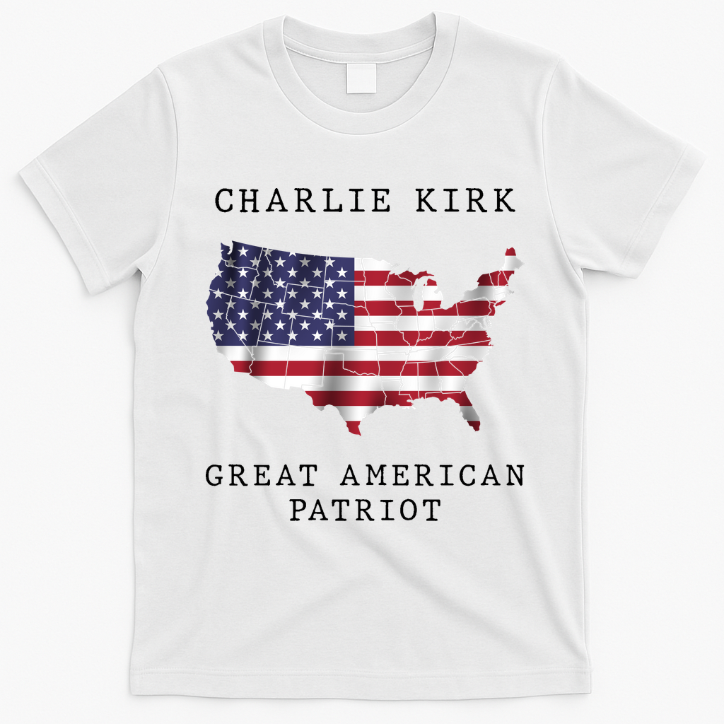 Charlie Kirk Great American Patriot T-Shirt - White